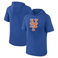 Men's Fanatics Royal New York Mets Short Sleeve Hoodie T-Shirt