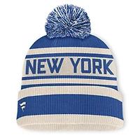 Bonnet à revers en maille avec pompon, modèle Royal New York Mets de la marque Fanatics.