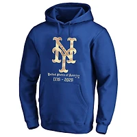 Sweat à capuche Fanatics Royal New York Mets USA 1776-2026 pour homme, grandes tailles