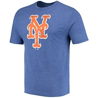 Men's Fanatics Royal New York Mets Weathered Official Logo Tri-Blend T-Shirt