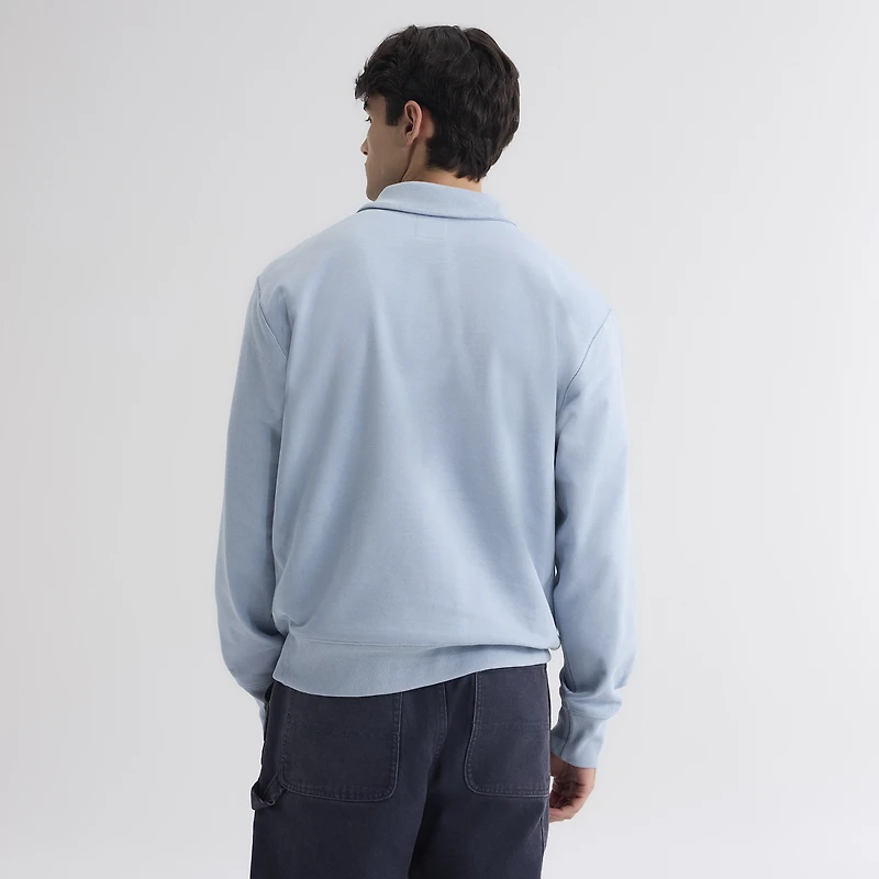 Men's Fanatics Sky Blue New York Mets Iconic Terry Quarter-Zip Sweatshirt