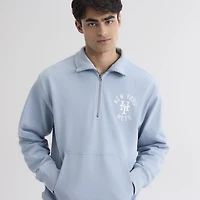 Men's Fanatics Sky Blue New York Mets Iconic Terry Quarter-Zip Sweatshirt