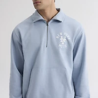 Men's Fanatics Sky Blue New York Mets Iconic Terry Quarter-Zip Sweatshirt
