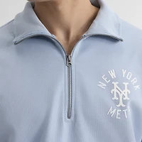 Men's Fanatics Sky Blue New York Mets Iconic Terry Quarter-Zip Sweatshirt