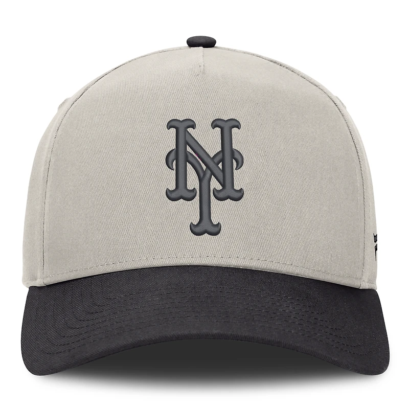 Casquette ajustable Fanatics Stone/Graphite New York Mets Wonder A-Frame pour homme