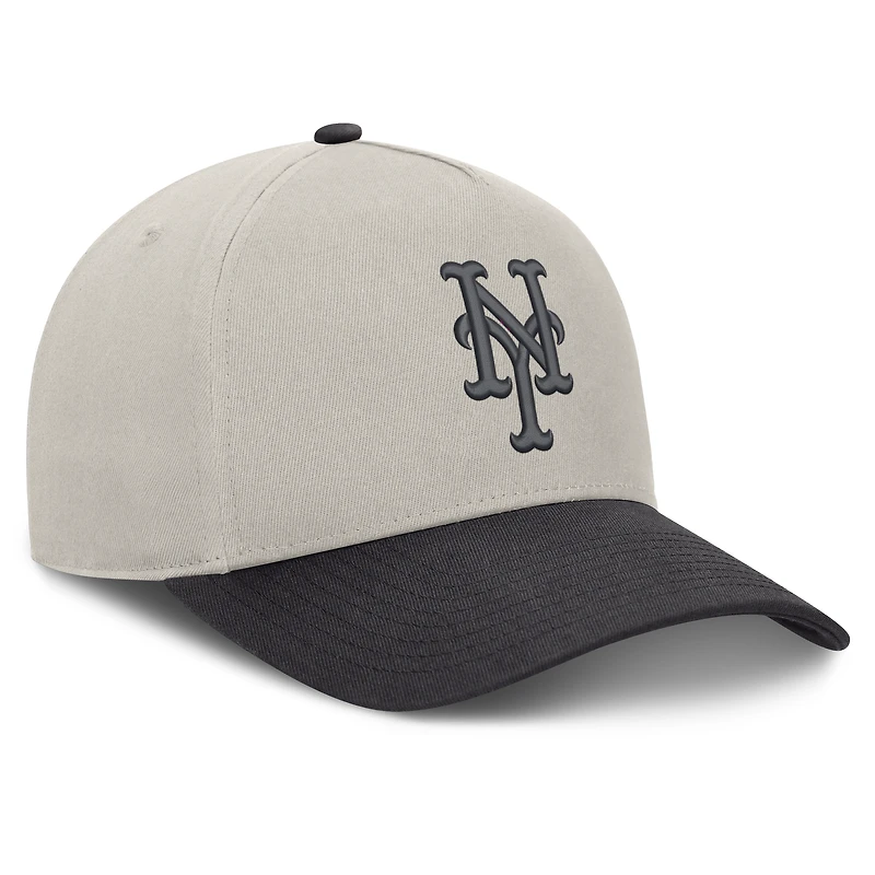 Men's Fanatics Stone/Graphite New York Mets Wonder A-Frame Adjustable Hat