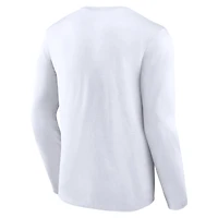 Men's Fanatics White New York Mets Pressbox Long Sleeve T-Shirt
