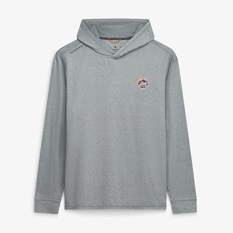 Men's Greatness Wins Heather Gray New York Mets Core Tech Lightweight Hoodie