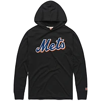 Men's Homage Charcoal New York Mets Lightweight Raglan Tri-Blend Pullover Hoodie