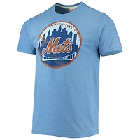 Men's Homage Heather Royal New York Mets Hand-Drawn Logo Tri-Blend T-Shirt