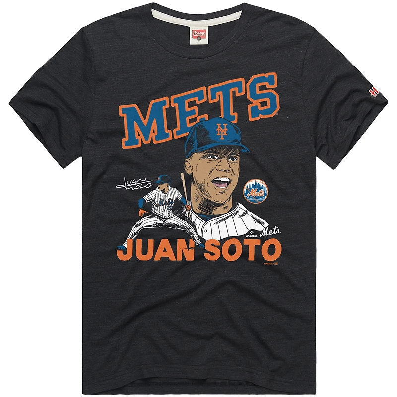 T-shirt graphique pour homme hommage à Juan Soto, anthracite, joueur des Mets de New York