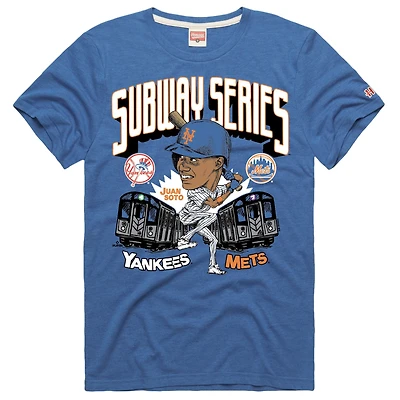 T-shirt graphique Tri-Blend hommage à Juan Soto Royal New York Mets 2025 Subway Series pour homme