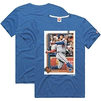 Men's Homage Juan Soto Royal New York Mets Topps Baseball Card Tri-Blend T-Shirt