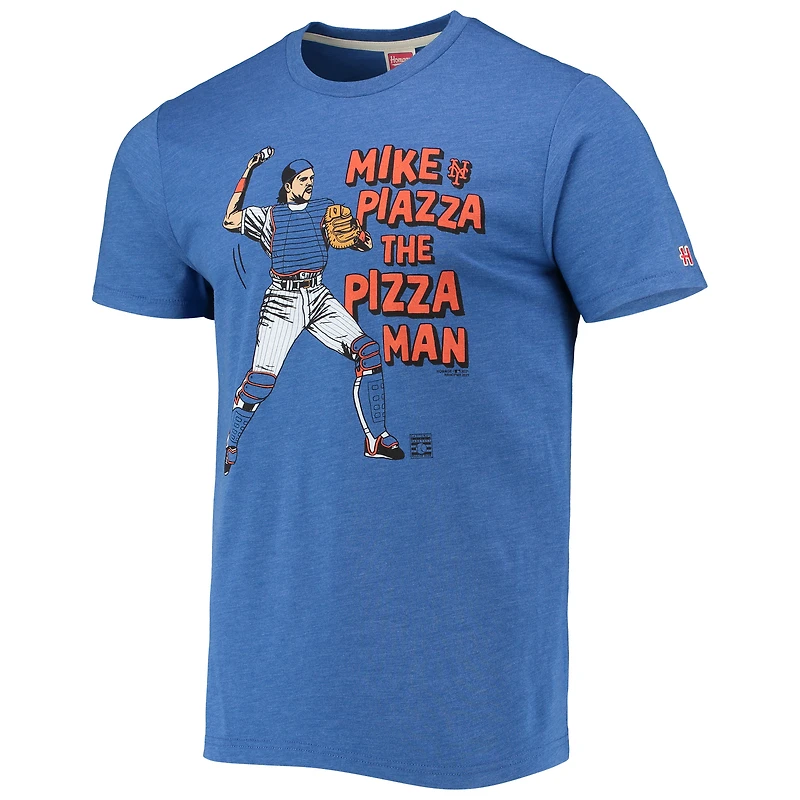 Men's Homage Mike Piazza Royal New York Mets Cooperstown Collection Tri-Blend Icons T-Shirt