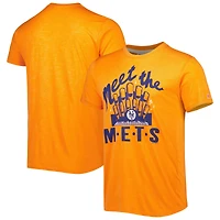 Men's Homage Orange New York Mets Hyper Local Tri-Blend T-Shirt