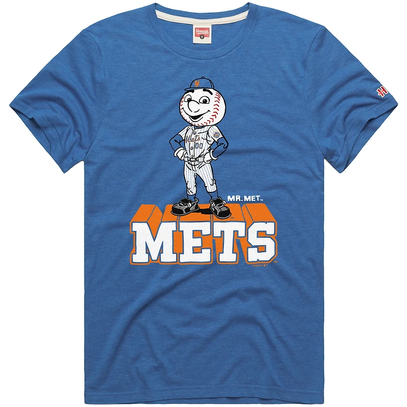 Men's Homage  Royal New York Mets Hyper Local Refresh T-Shirt