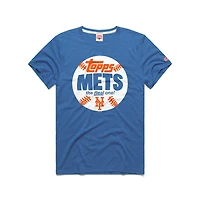 Men's Homage  Royal New York Mets MLB x Topps Baseball The Real One Tri-Blend T-Shirt