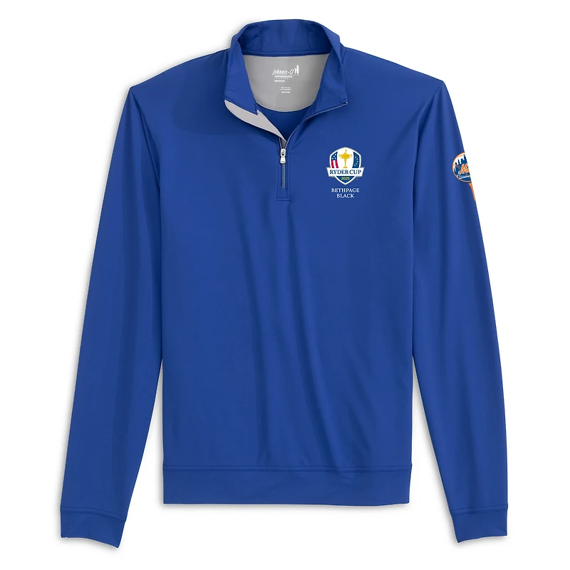 Pull Johnnie-O Royal New York Mets 2025 Ryder Cup Motion Performance à quart de zip pour homme