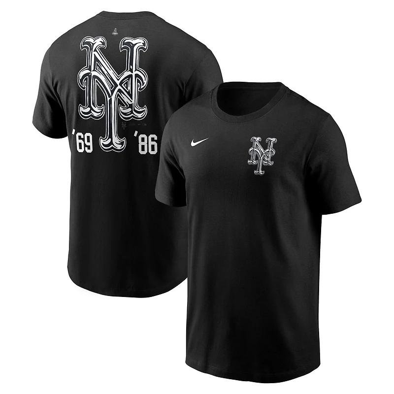 Men's Josh Vides x Nike Black New York Mets Fanatics Fest T-Shirt