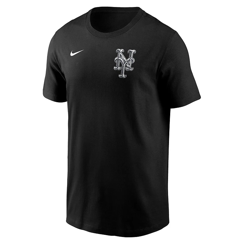 Men's Josh Vides x Nike Black New York Mets Fanatics Fest T-Shirt