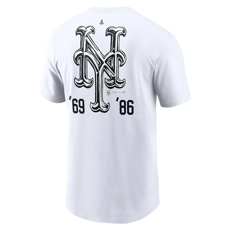 Men's Josh Vides x Nike White New York Mets Fanatics Fest T-Shirt