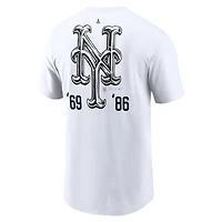 Men's Josh Vides x Nike White New York Mets Fanatics Fest T-Shirt