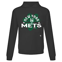 Men's Levelwear Black New York Mets St. Patrick's Day Relay Shamrock Pullover Hoodie
