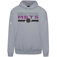 Men's Levelwear  Gray New York Mets City Connect Contact No Hitter Pullover Hoodie