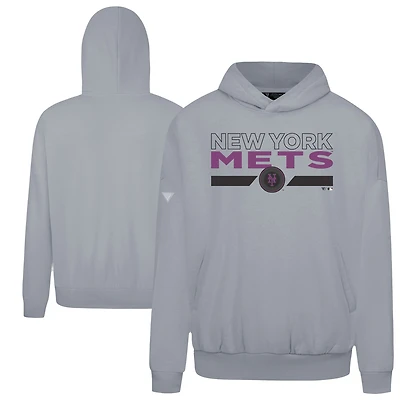 Sweat à capuche gris City Connect Contact No Hitter pour homme des Mets de New York