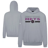 Men's Levelwear  Gray New York Mets City Connect Contact No Hitter Pullover Hoodie