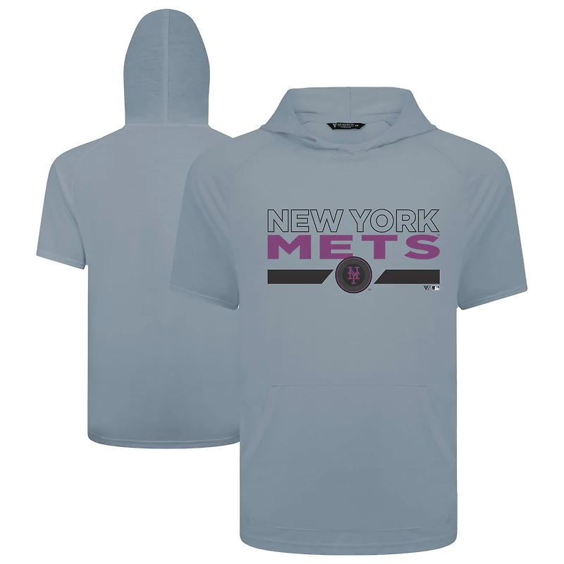 Men's Levelwear Gray New York Mets City Connect Phase No Hitter Hoodie T-Shirt