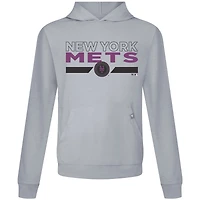 Men's Levelwear  Gray New York Mets City Connect Relay No Hitter Pullover Hoodie