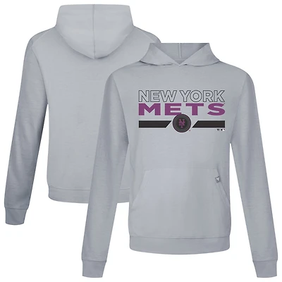 Men's Levelwear  Gray New York Mets City Connect Relay No Hitter Pullover Hoodie