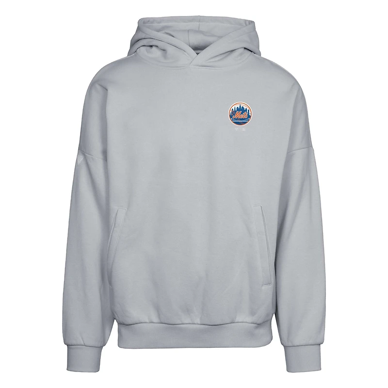 Sweat à capuche gris pour homme Levelwear New York Mets Contact Pro Card