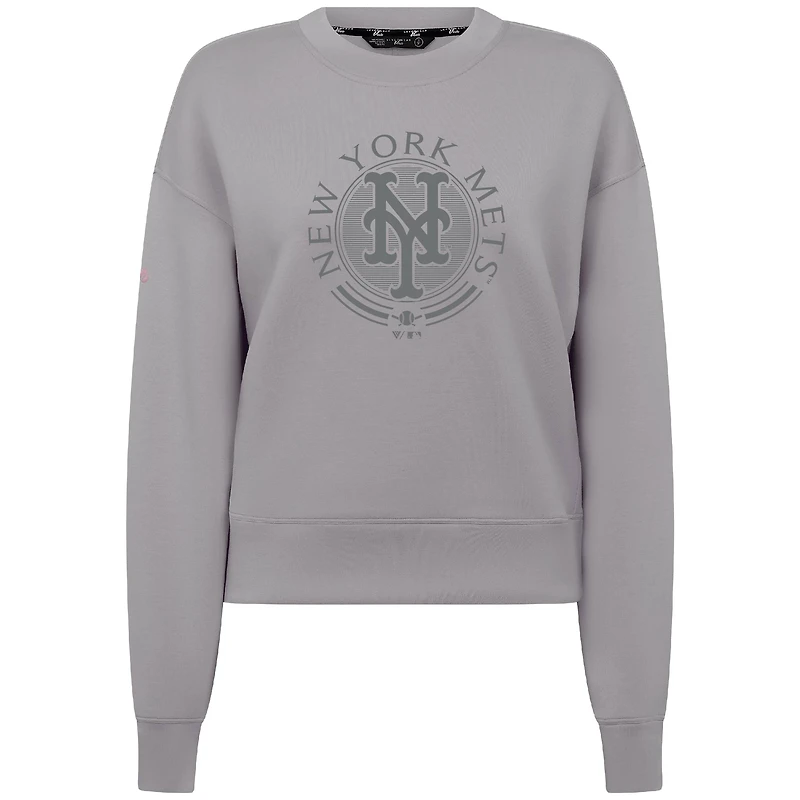 Sweat-shirt gris à col rond pour homme Levelwear des Mets de New York