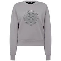 Sweat-shirt gris à col rond pour homme Levelwear des Mets de New York