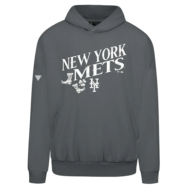 Sweat à capuche gris pour homme Levelwear New York Mets St. Patrick's Day