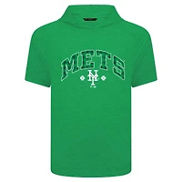 Men's Levelwear Green New York Mets St. Patrick's Day Phase Plaid Short Sleeve T-Shirt Hoodie