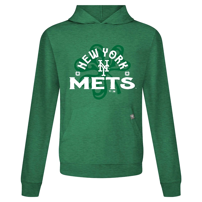 Men's Levelwear Green New York Mets St. Patrick's Day Relay Shamrock Pullover Hoodie