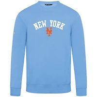 Men's Levelwear  Light Blue New York Mets Zane Felt Arch Pullover Sweatshirt
