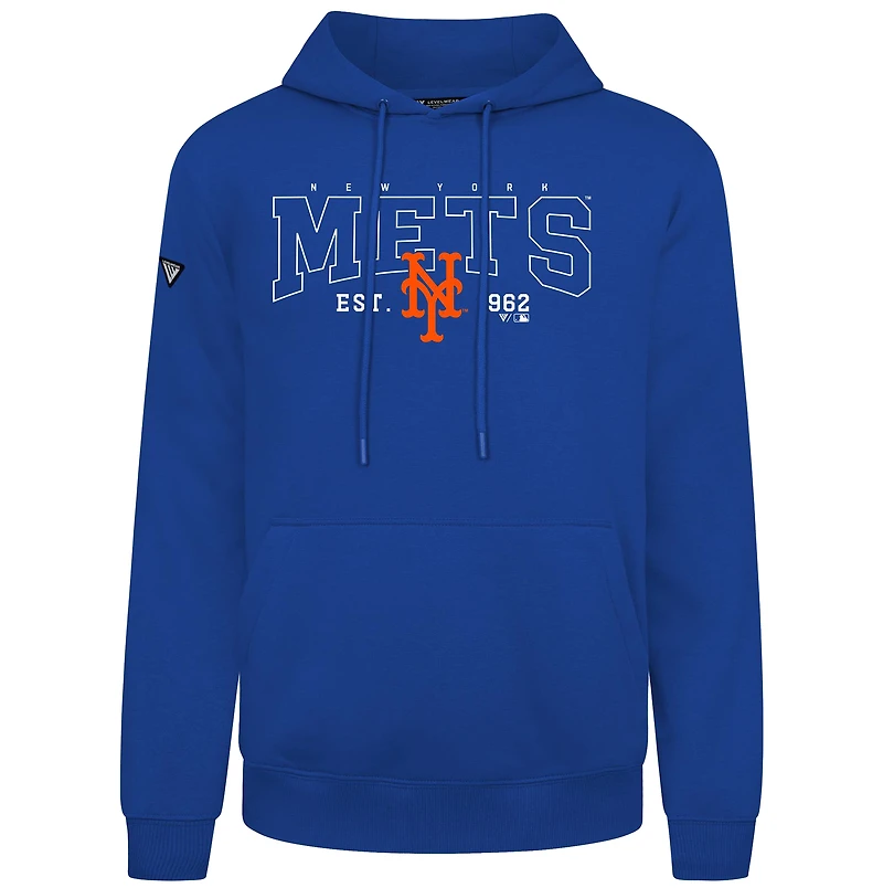 Men's Levelwear Royal New York Mets Accolade Podium Textbook Pullover Hoodie