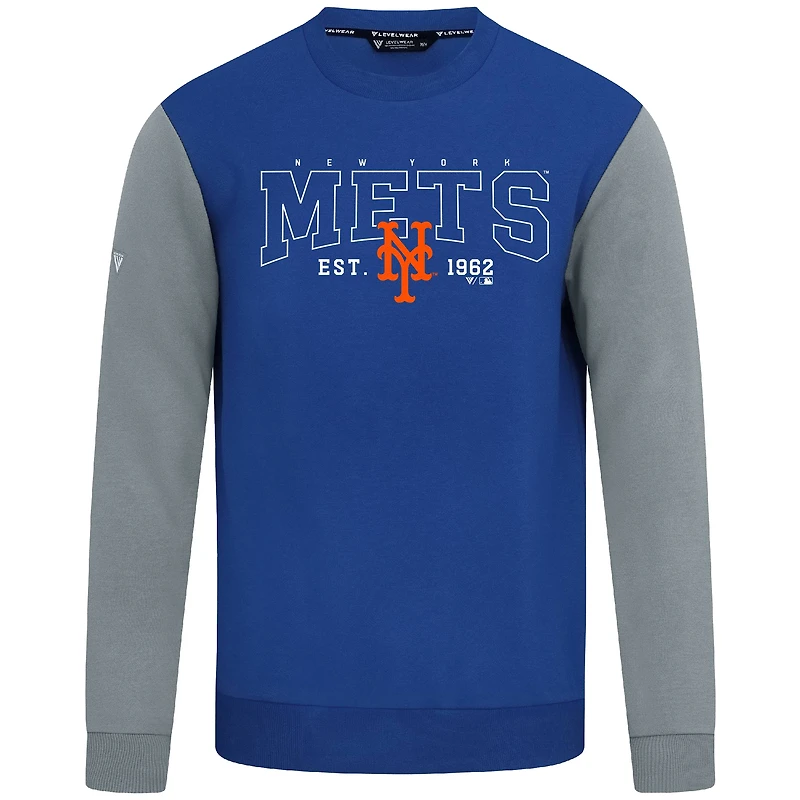 Men's Levelwear Royal New York Mets Accolade Ultimate Textbook Pullover Sweatshirt