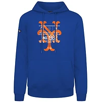 Men's Levelwear  Royal New York Mets Cooperstown Collection Distressed Podium Acumen Pullover Hoodie