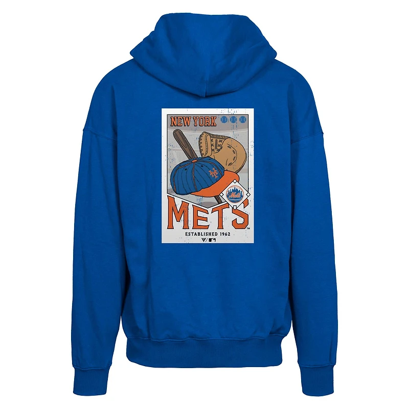 Men's Levelwear Royal New York Mets Uphill City Core Logo Full-Zip Hoodie