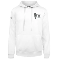 Men's Levelwear White New York Mets Podium Grain Pullover Hoodie