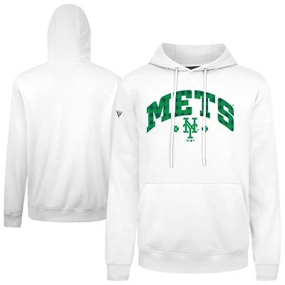 Sweat à capuche carreaux Podium de la Saint-Patrick des Mets New York pour hommes Levelwear blanc