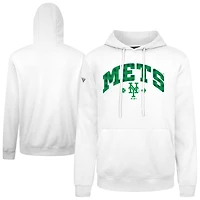 Sweat à capuche carreaux Podium de la Saint-Patrick des Mets New York pour hommes Levelwear blanc