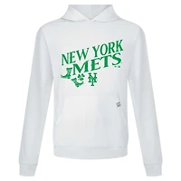 Sweat à capuche blanc pour homme avec bottes relais de la Saint-Patrick des Mets New York Levelwear