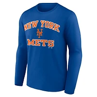 Men's Logo Athletic Royal New York Mets Heart & Soul Long Sleeve T-Shirt