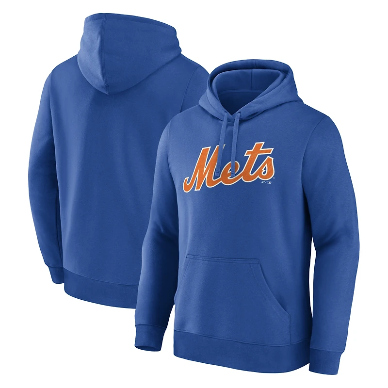 Sweat à capuche pour homme avec logo New York Mets bleu roi